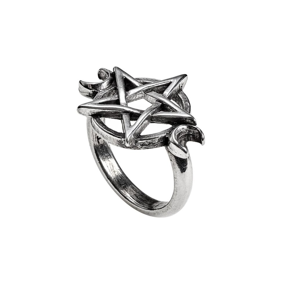 Alchemy Gothic Wiccan Pentagram Goddess Ring 6-9.5 NWT - Picture 3 of 6